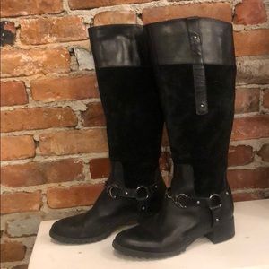 etienne aigner black boots - like new